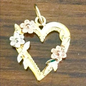 New Genuine Heart shaped Tri-color pendant/charm